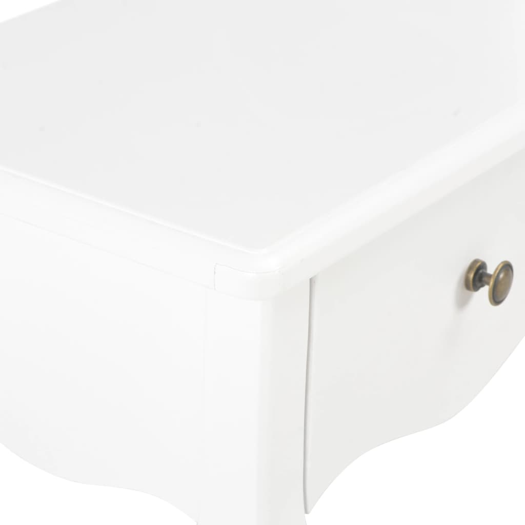 Nightstand White 40x30x50 cm Solid Pine Wood