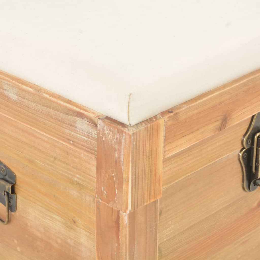 Storage Chest with Cushion 80x40x40 cm MDF