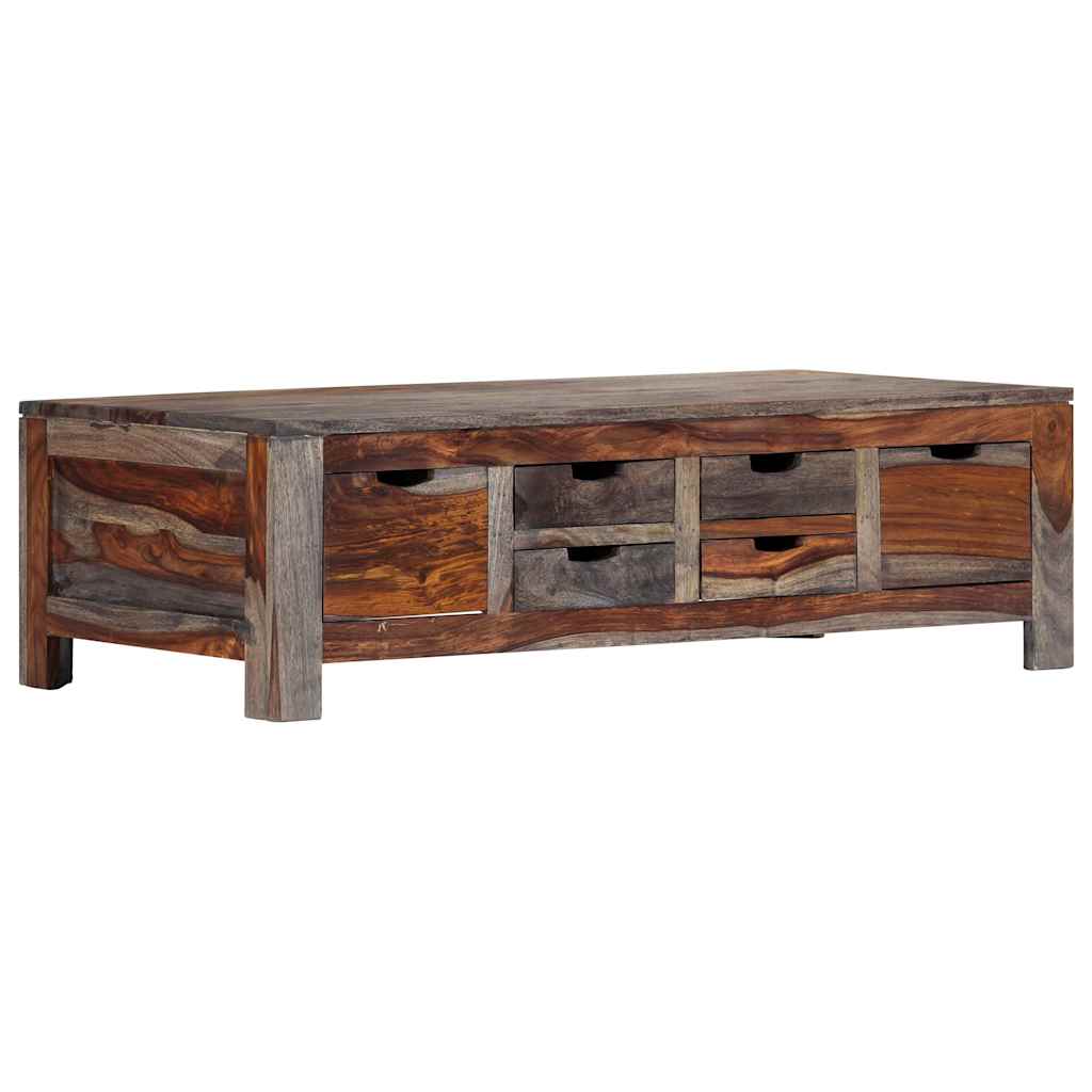 Coffee Table Grey 100x50x30 cm Solid Acacia Wood