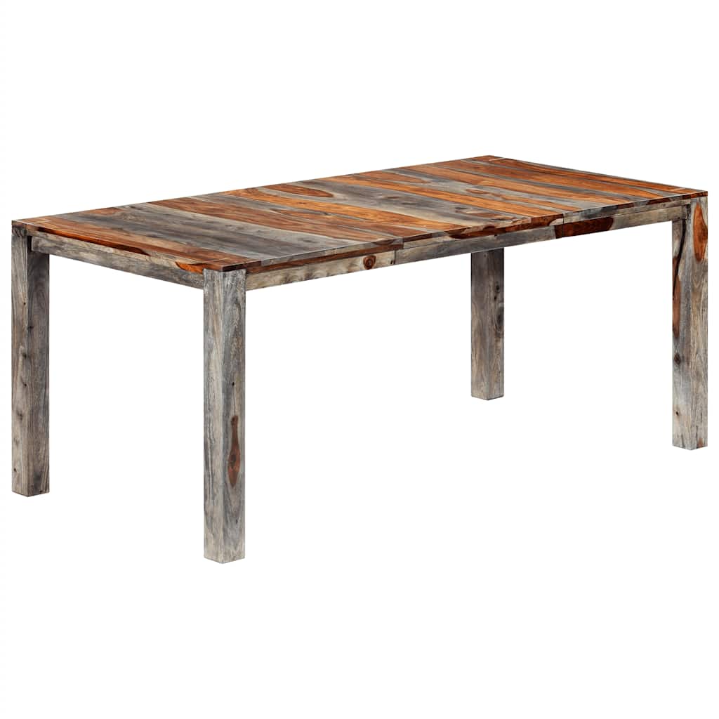 Dining Table Grey 180x90x76 cm Solid Acacia Wood