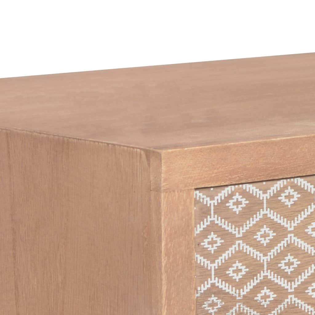 Console Table with 3 Drawers 100x30x73 cm Solid Pinewood