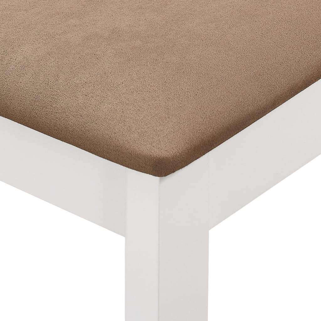 Dining Chairs with Cushions 2 pcs White Solid Wood