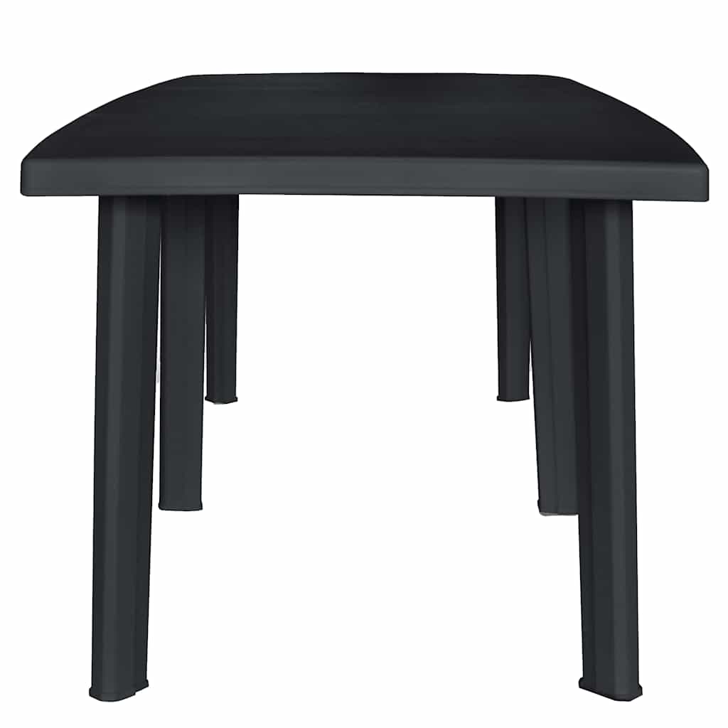 9 Piece Outdoor Dining Set Plastic Anthracite