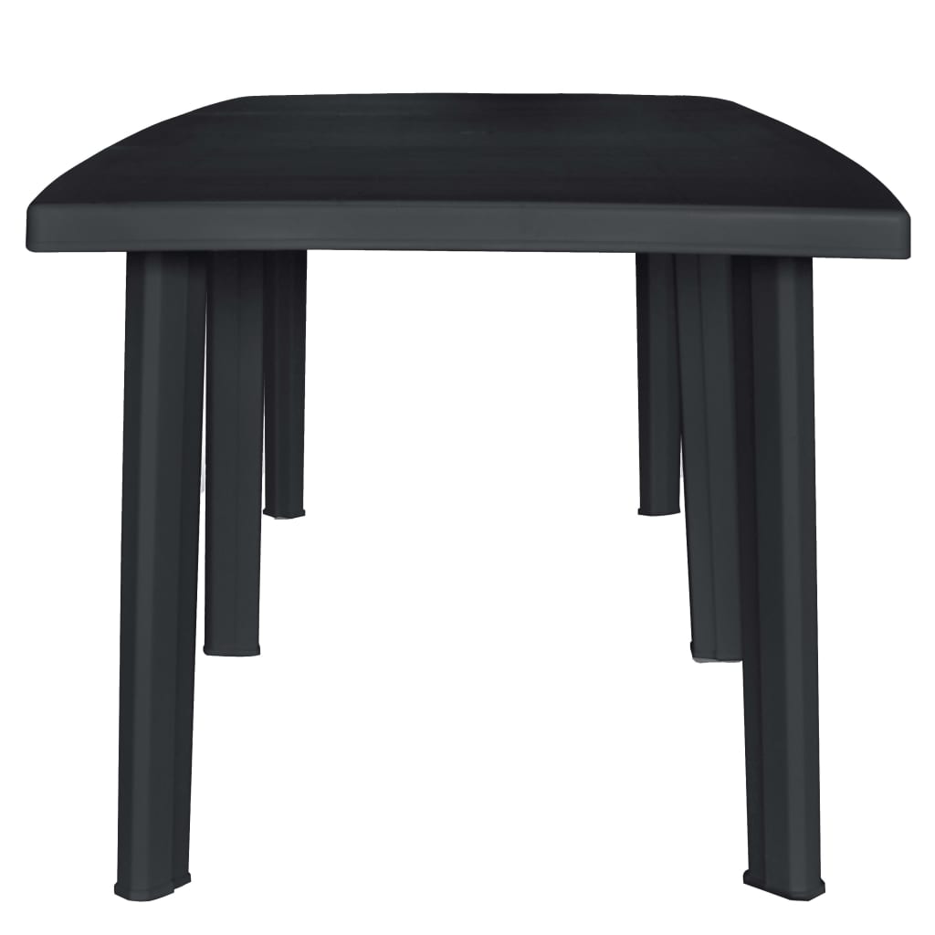 11 Piece Outdoor Dining Set Plastic Anthracite