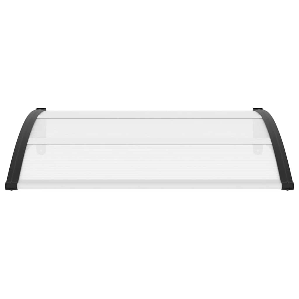 Door Canopy Black and Transparent 120x75 cm PC