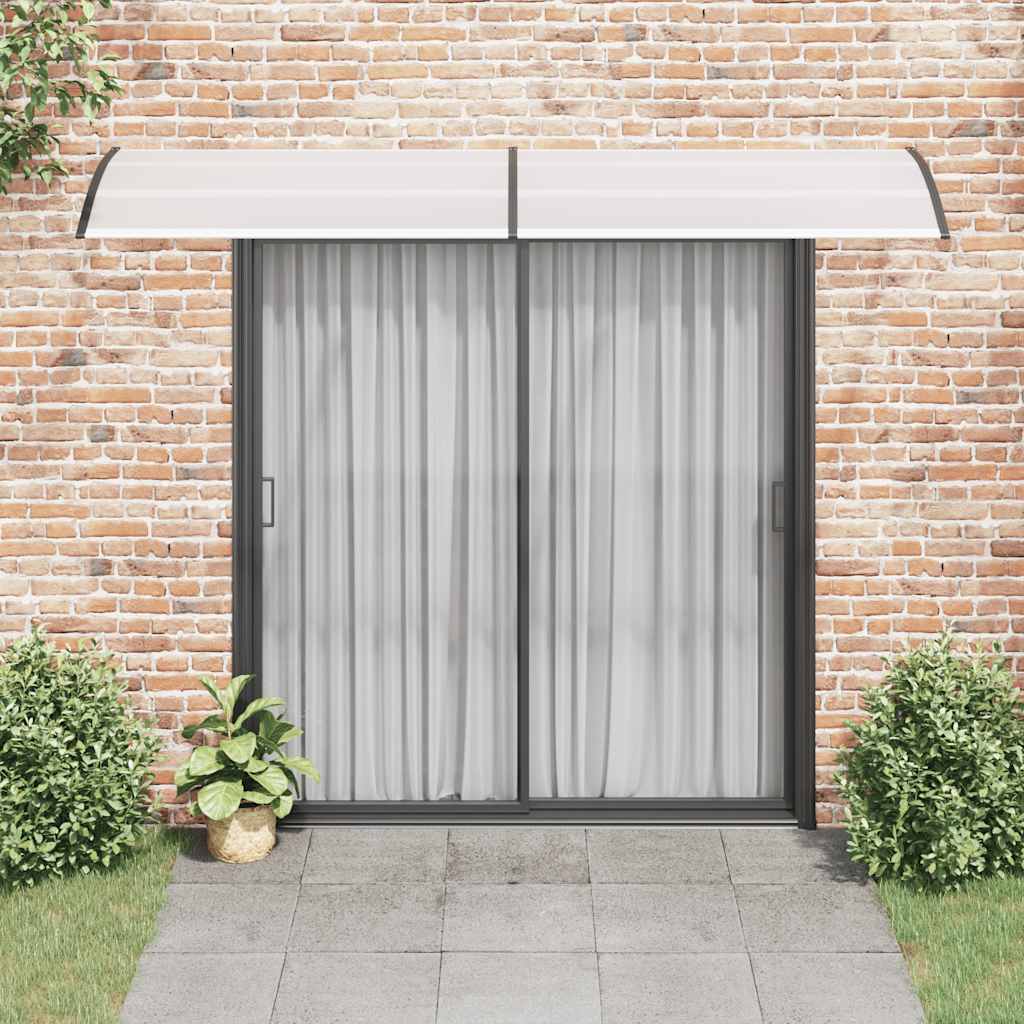 Door Canopy Black and Transparent 300x75 cm PC