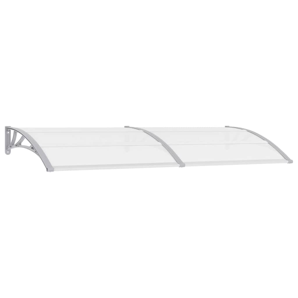Door Canopy Grey and Transparent 240x75 cm PC