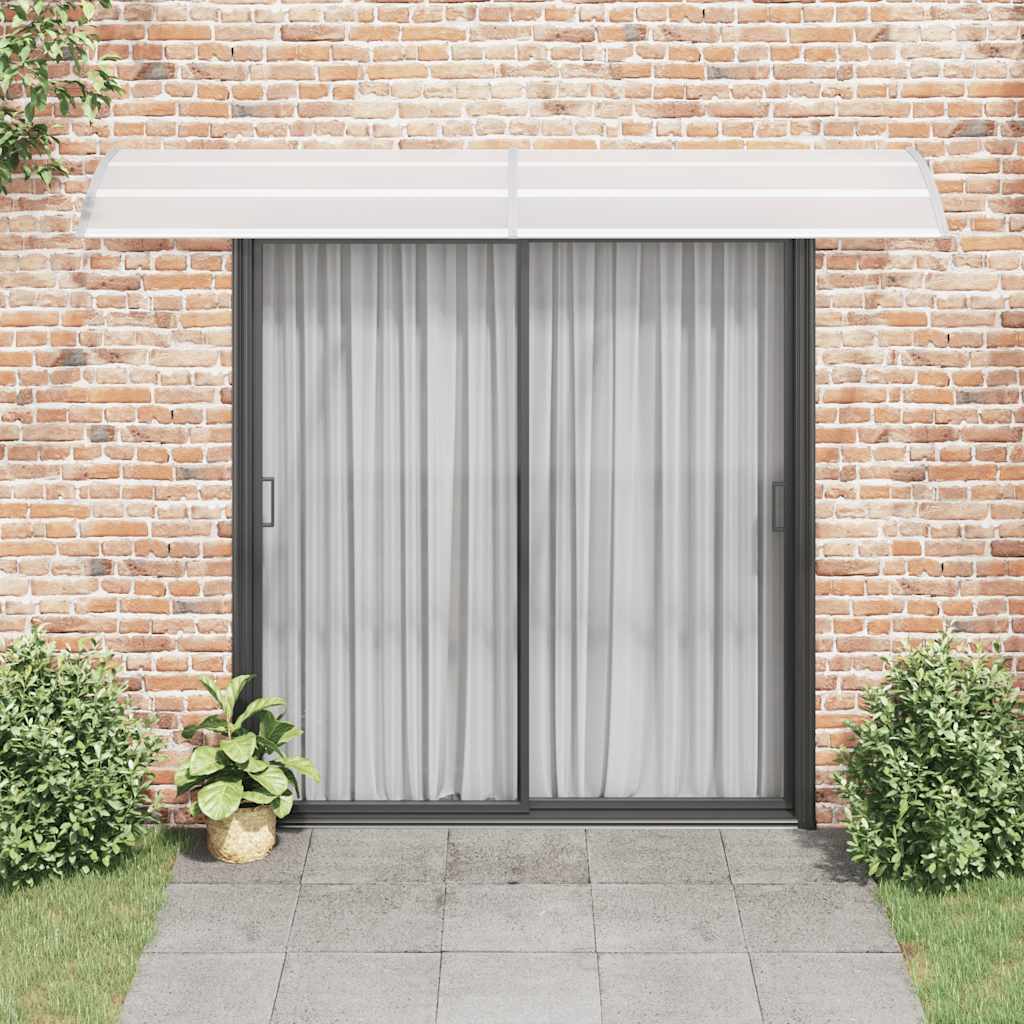 Door Canopy Grey and Transparent 300x75 cm PC