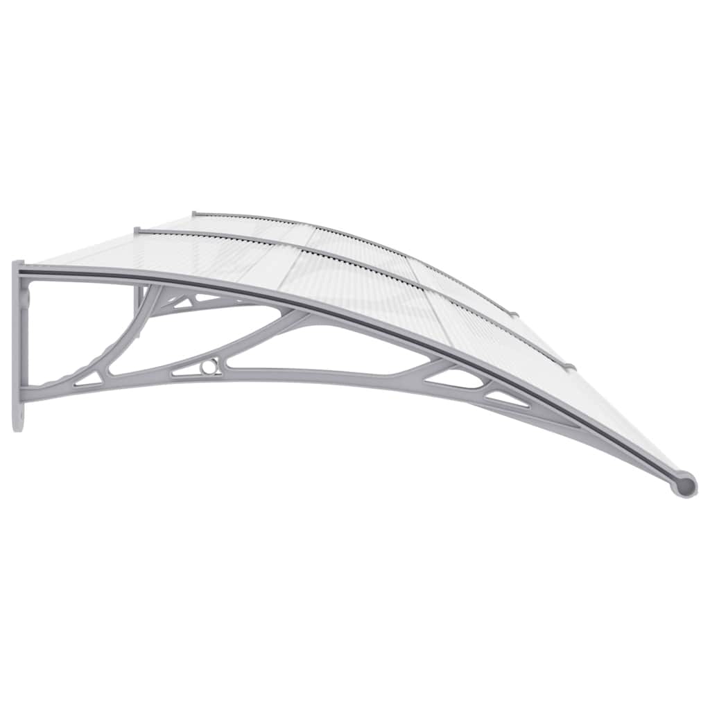 Door Canopy Grey and Transparent 300x75 cm PC