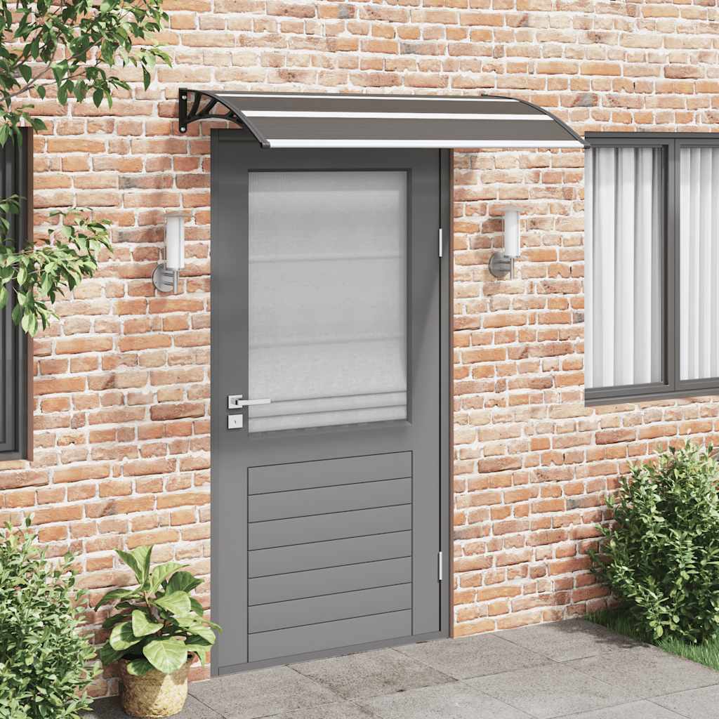 Door Canopy Black 150x75 cm PC