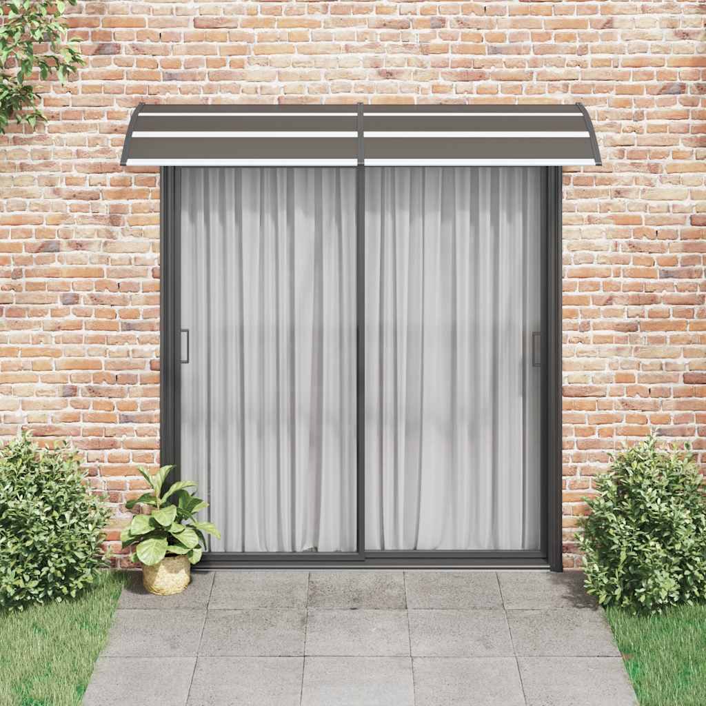 Door Canopy Black 240x75 cm PC