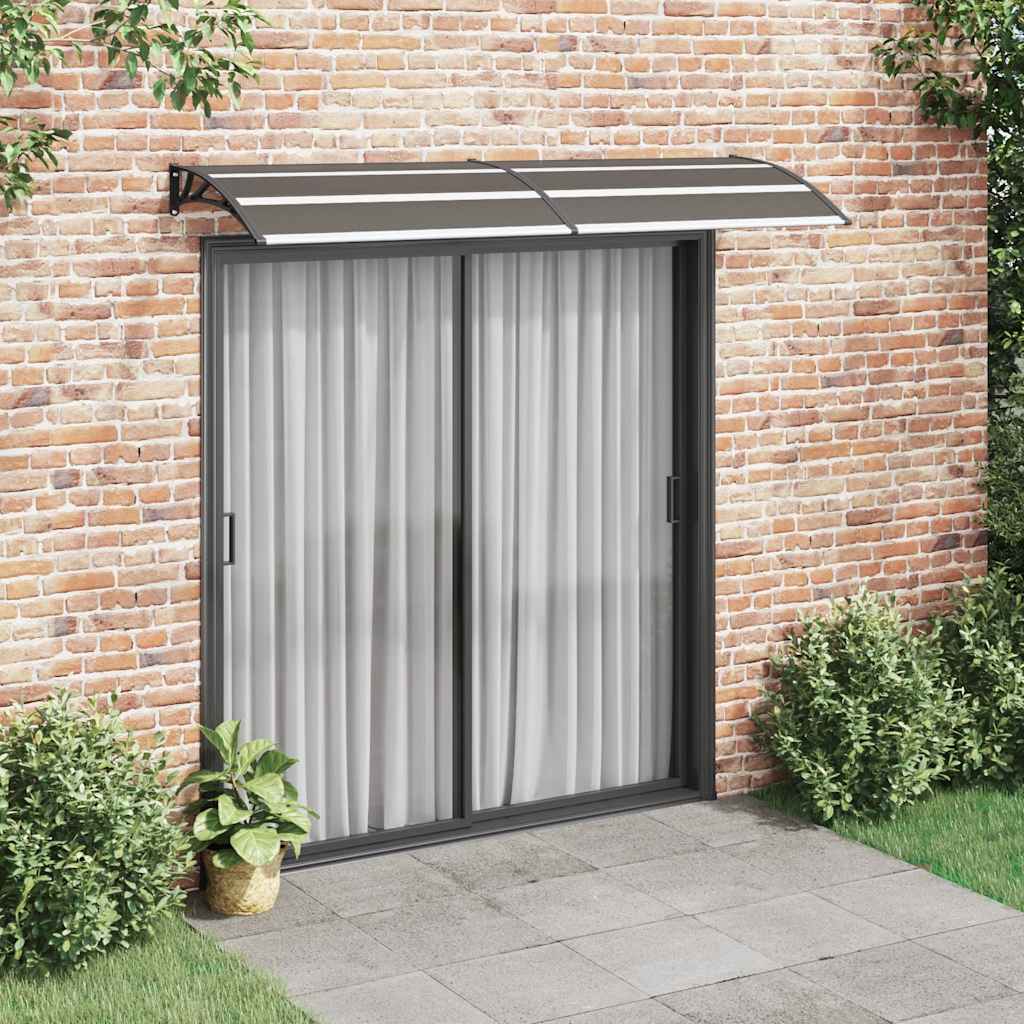 Door Canopy Black 240x75 cm PC