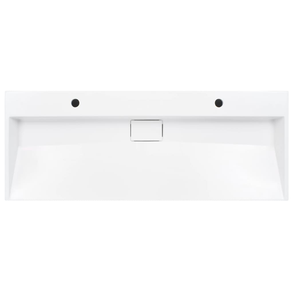 Wash Basin 120x46x11 cm Mineral Cast/Marble Cast White