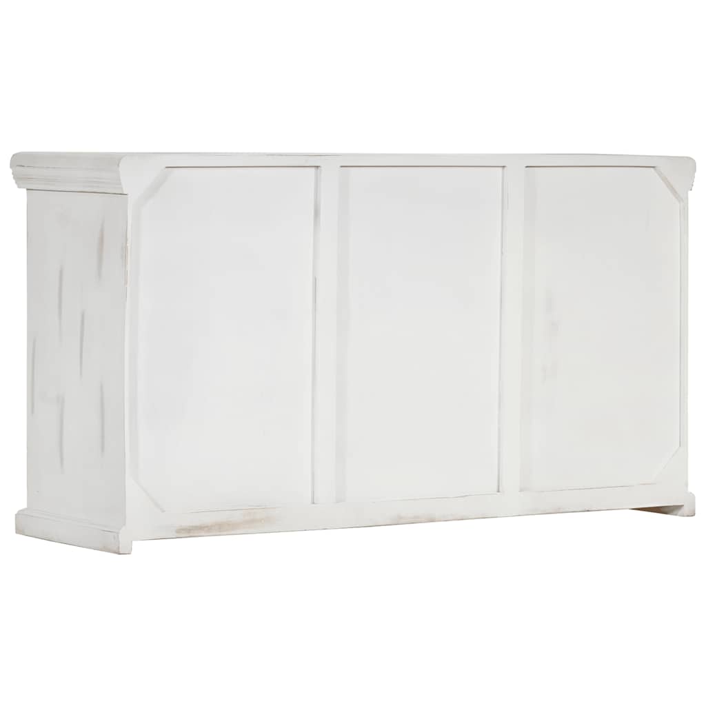 Sideboard White 140x40x74 cm Solid Mango Wood