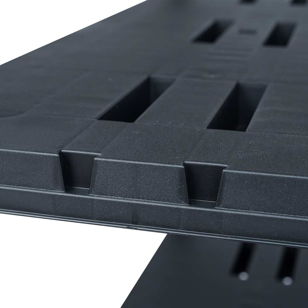 Storage Shelf Racks 2 pcs Black 260 kg 90x40x180 cm Plastic
