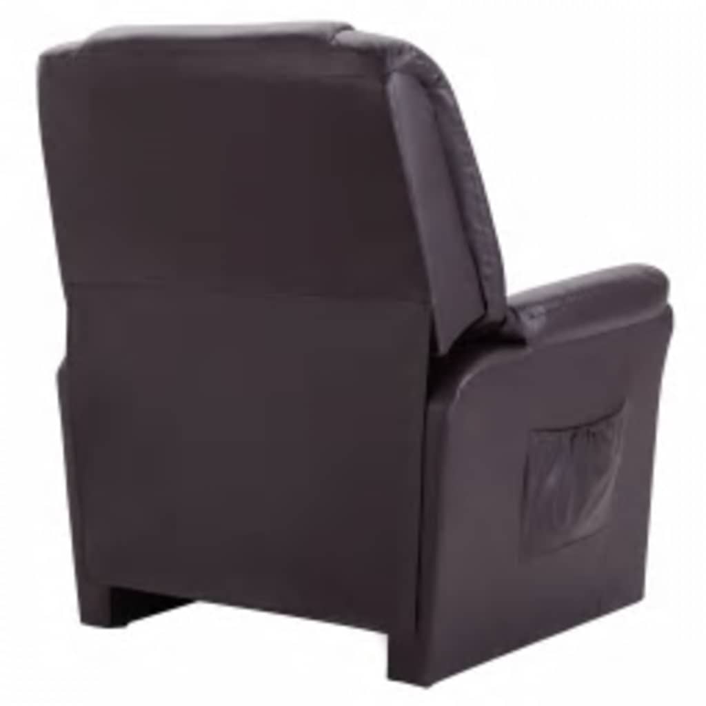 Reclining Chair Brown Faux Leather