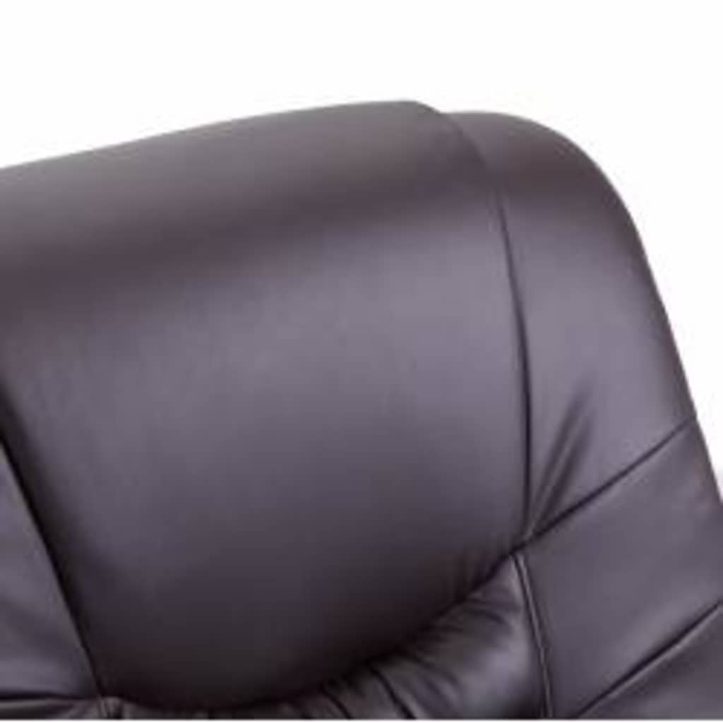 Reclining Chair Brown Faux Leather