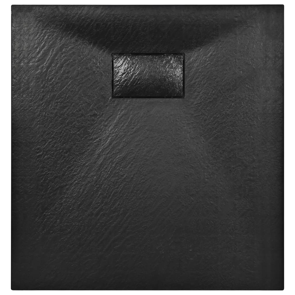Shower Base Tray SMC Black 90x80 cm