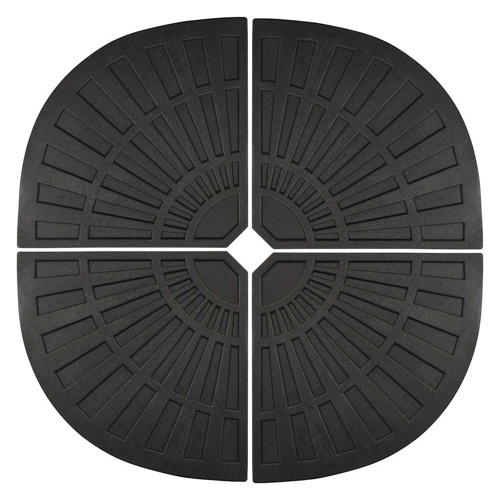 Umbrella Weight Plates 4 pcs Black Fan-shaped 56 kg