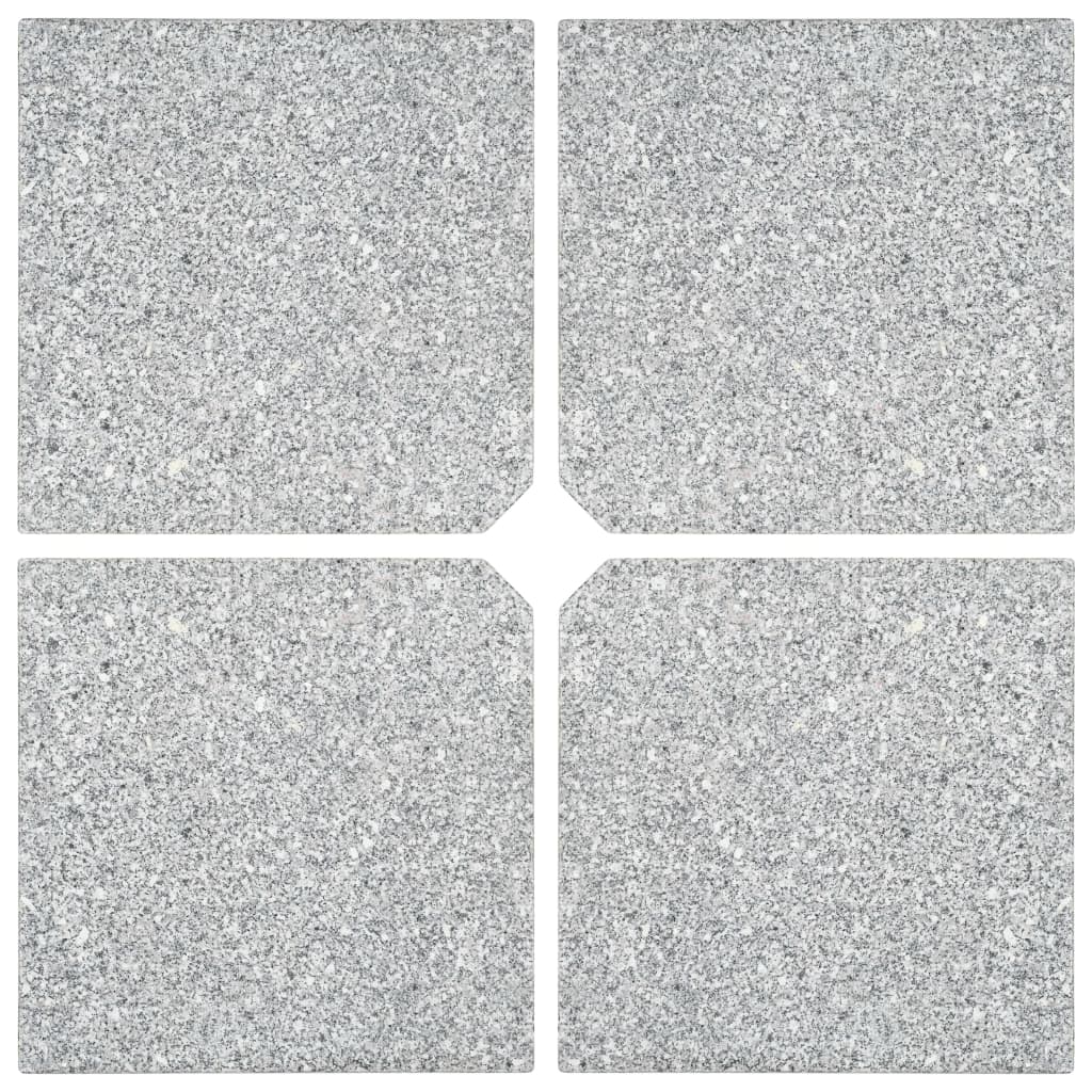 Umbrella Weight Plates 4 pcs Grey Granite Square 100 kg