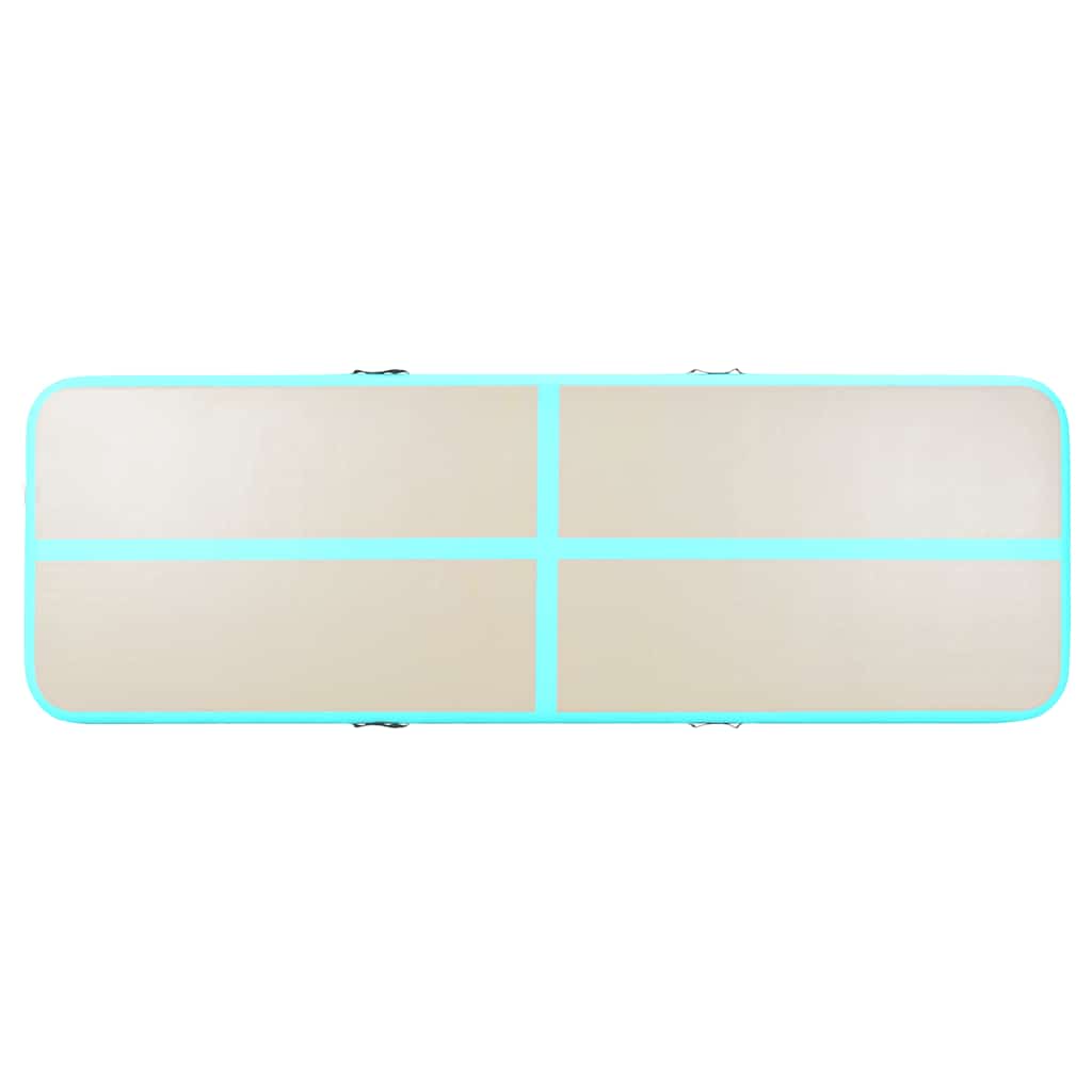 Inflatable Gymnastics Mat with Pump 400x100x10 cm PVC Green