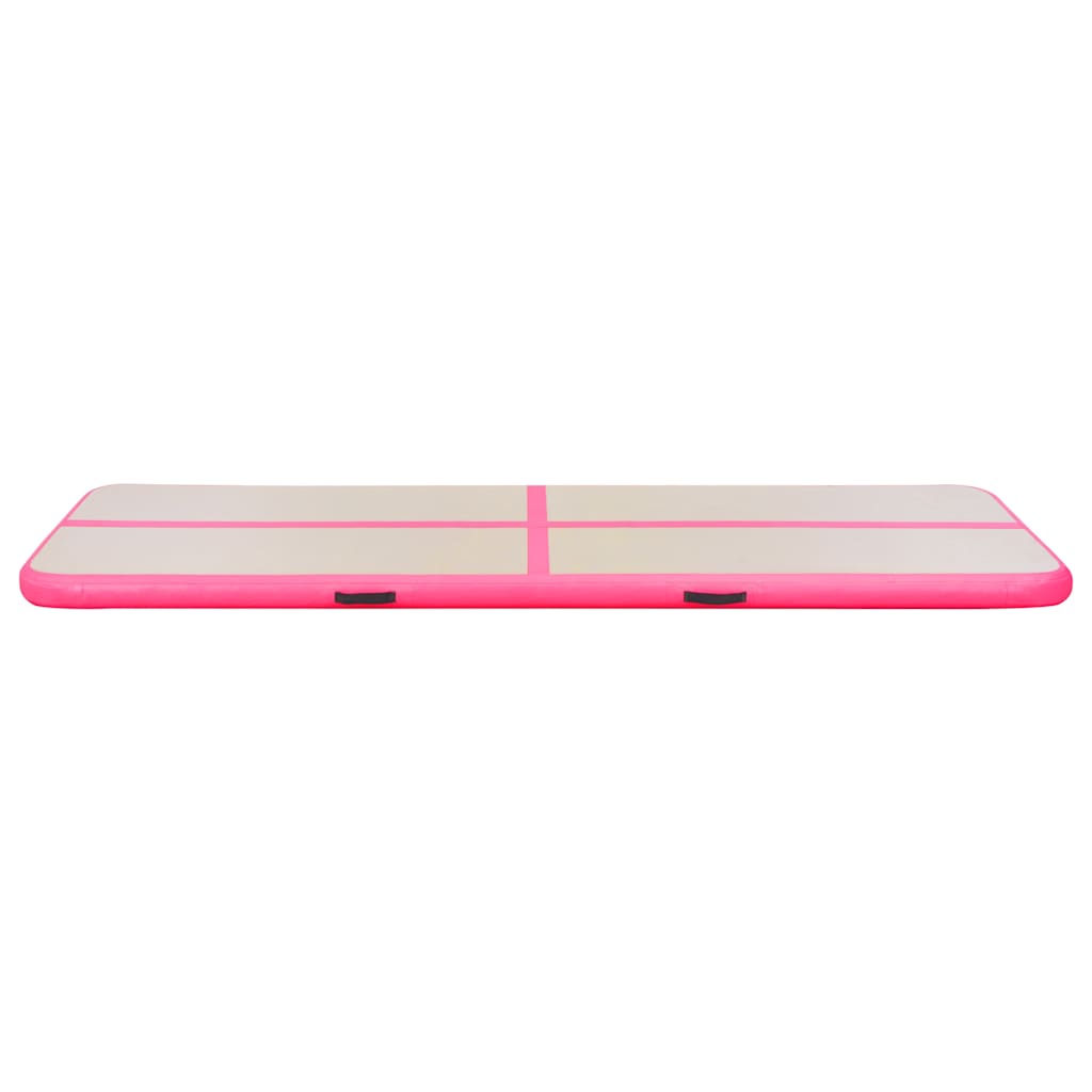 Inflatable Gymnastics Mat with Pump 500x100x10 cm PVC Pink