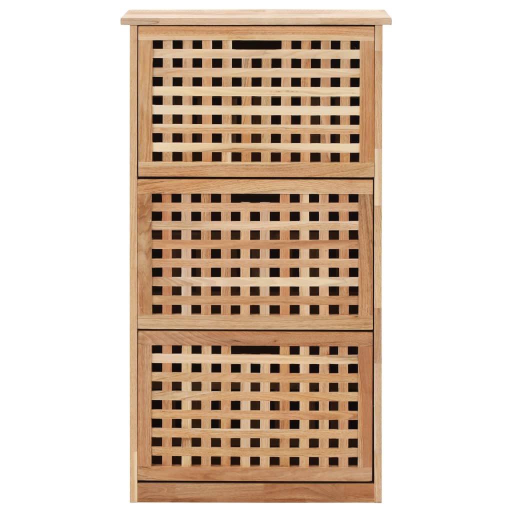 Shoe Storage Cabinet 55x20x104 Cm Solid Walnut Wood