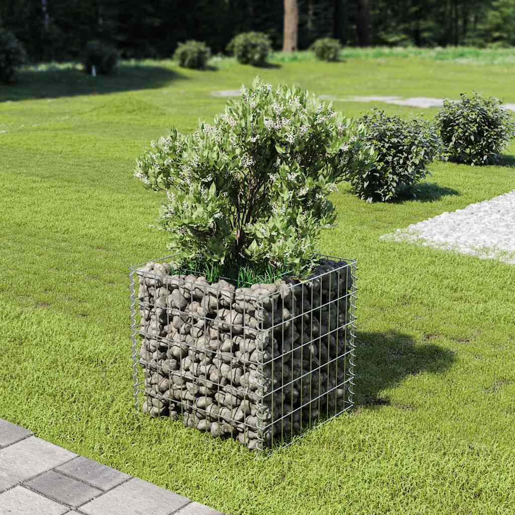Gabion Raised Bed Galvanised Steel 50x50x50 cm
