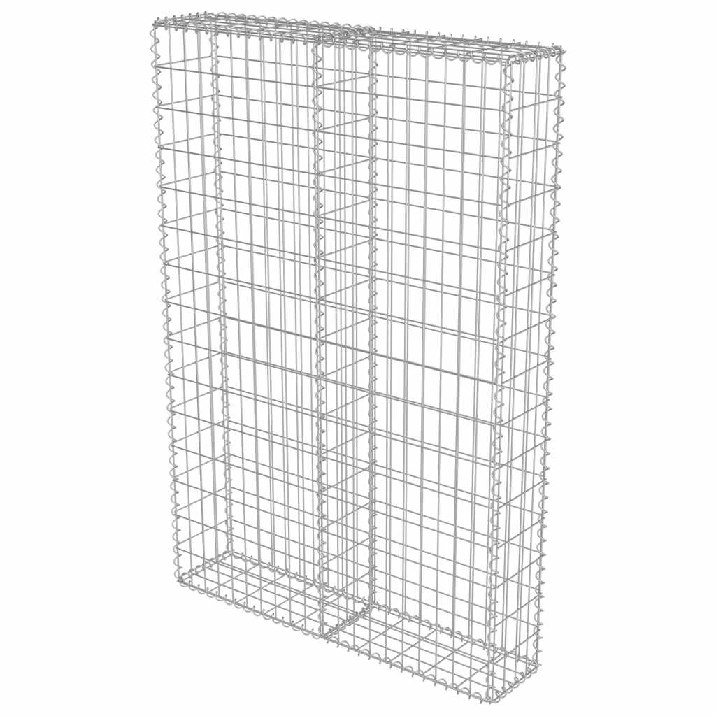 Gabion Wall with Covers Galvanised Steel 100x20x150 cm