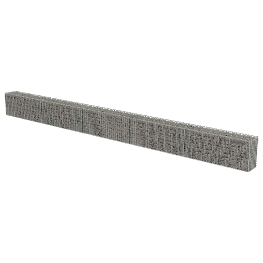 Gabion Wall with Covers Galvanised Steel 600x30x50 cm