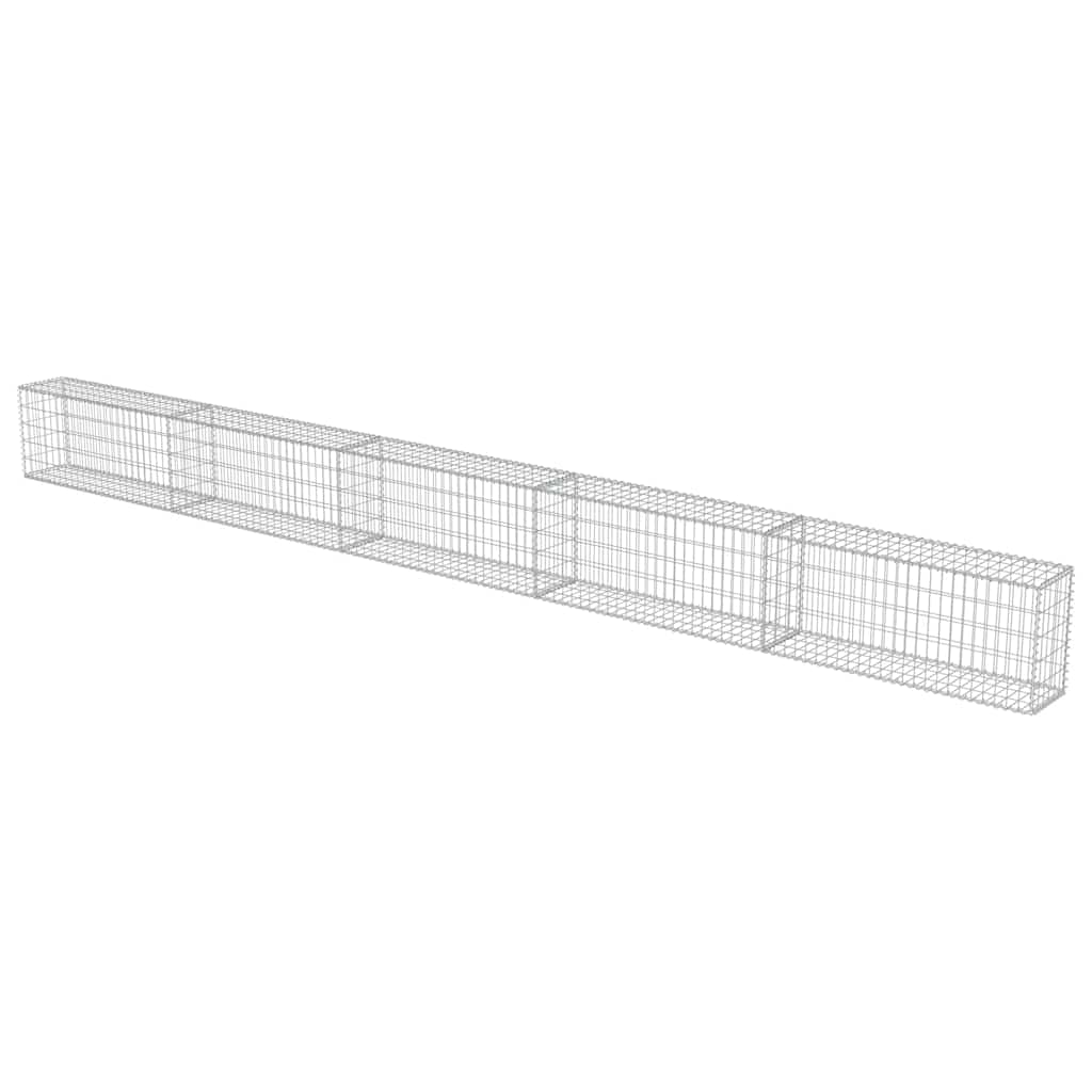 Gabion Wall with Covers Galvanised Steel 600x30x50 cm