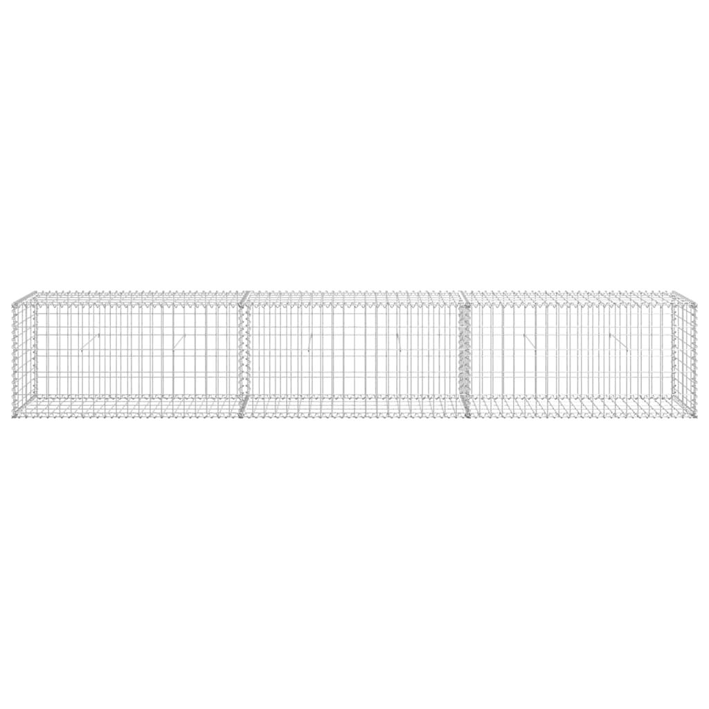 Gabion Wall with Covers Galvanised Steel 300x50x50 cm