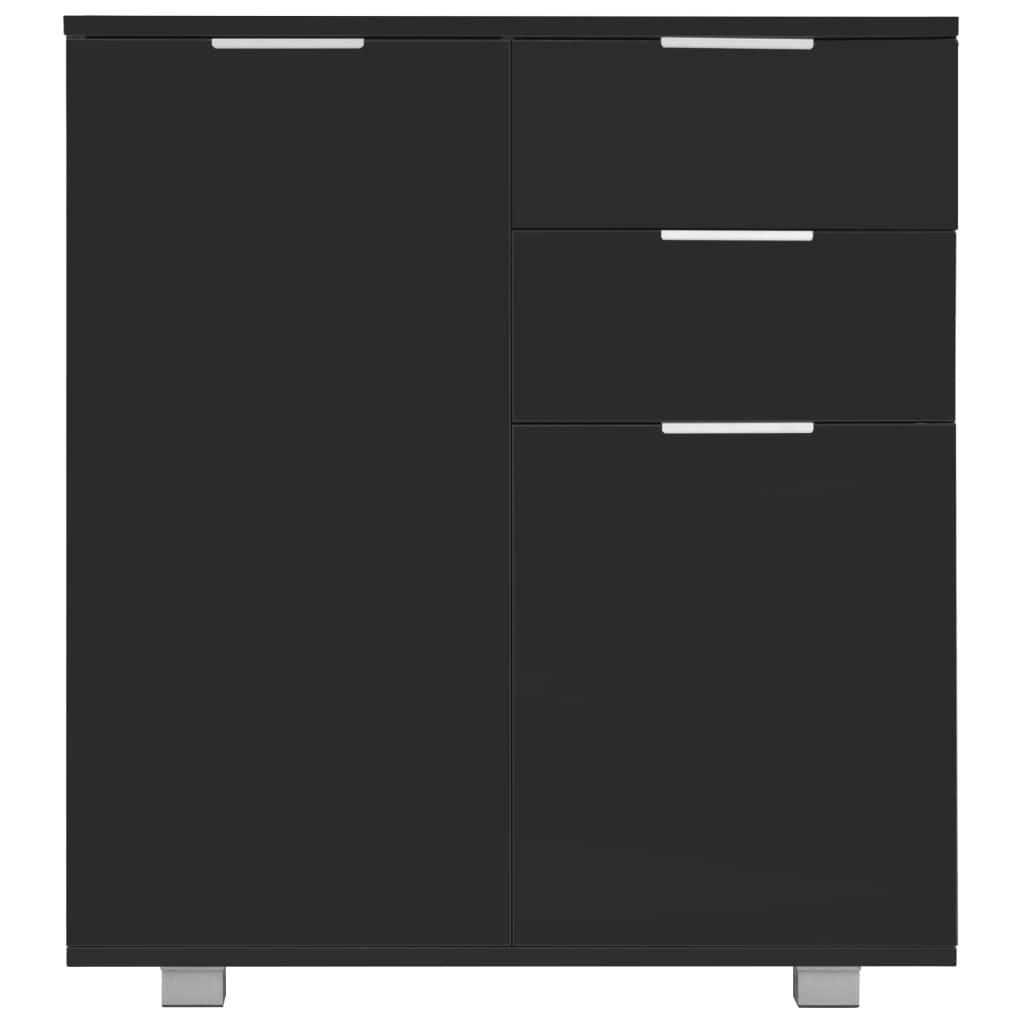 Sideboard High Gloss Black 71x35x80 cm Engineered Wood