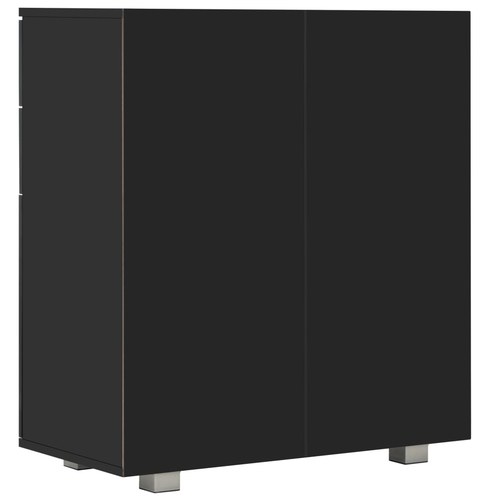 Sideboard High Gloss Black 71x35x80 cm Engineered Wood