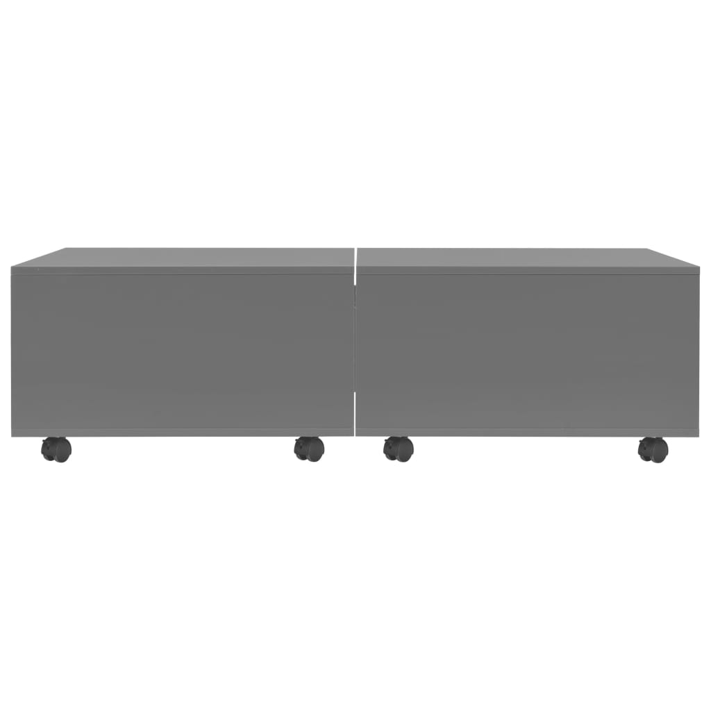 Coffee Table High Gloss Grey 120x60x35 cm