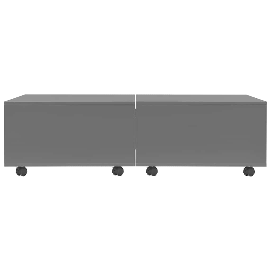 Coffee Table High Gloss Grey 120x60x35 cm