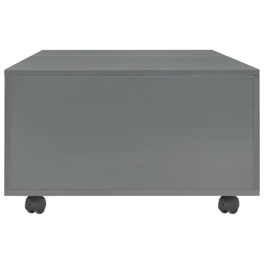 Coffee Table High Gloss Grey 120x60x35 cm