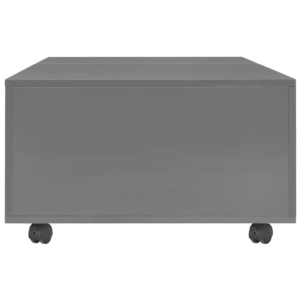 Coffee Table High Gloss Grey 120x60x35 cm