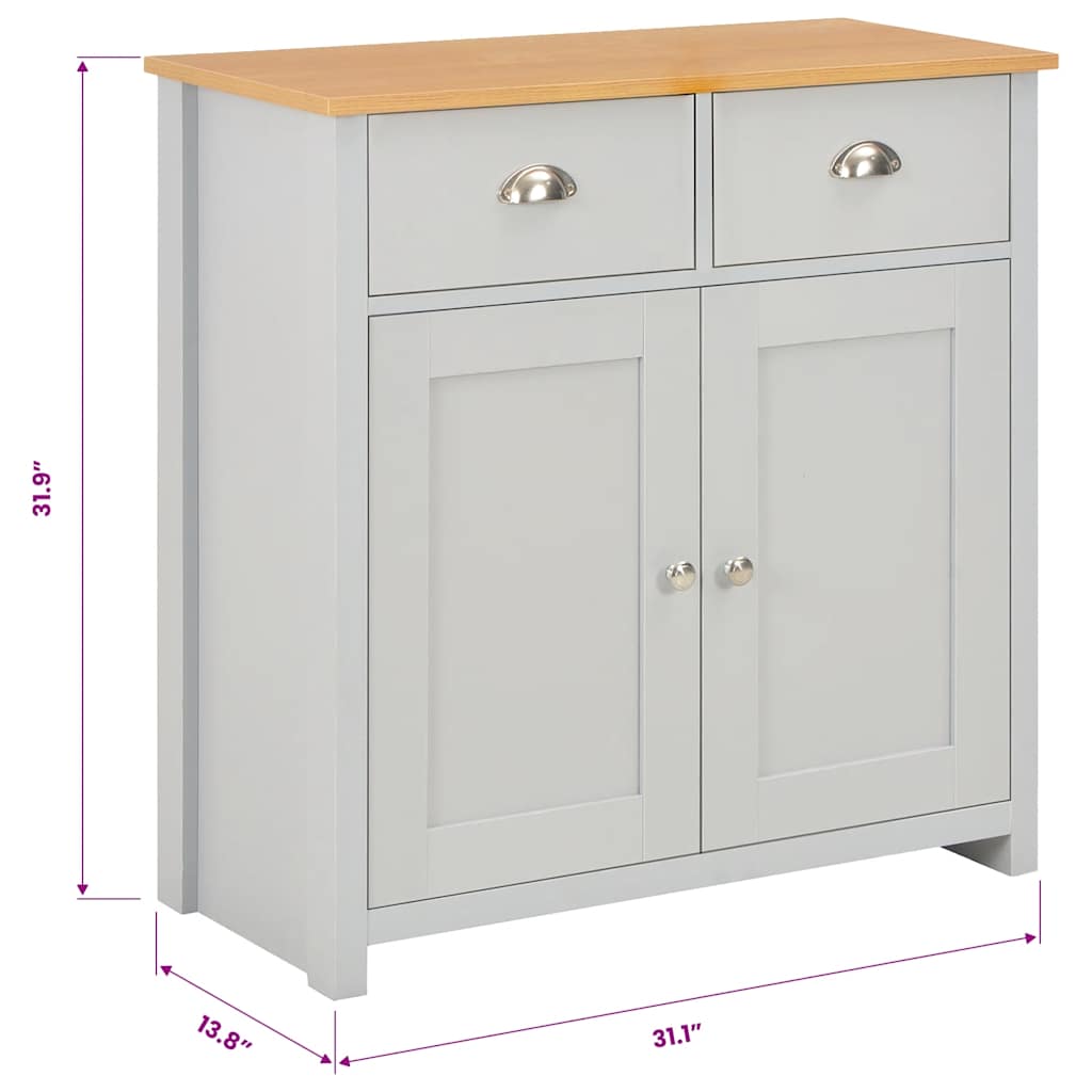 Sideboard Grey 79x35x81 cm