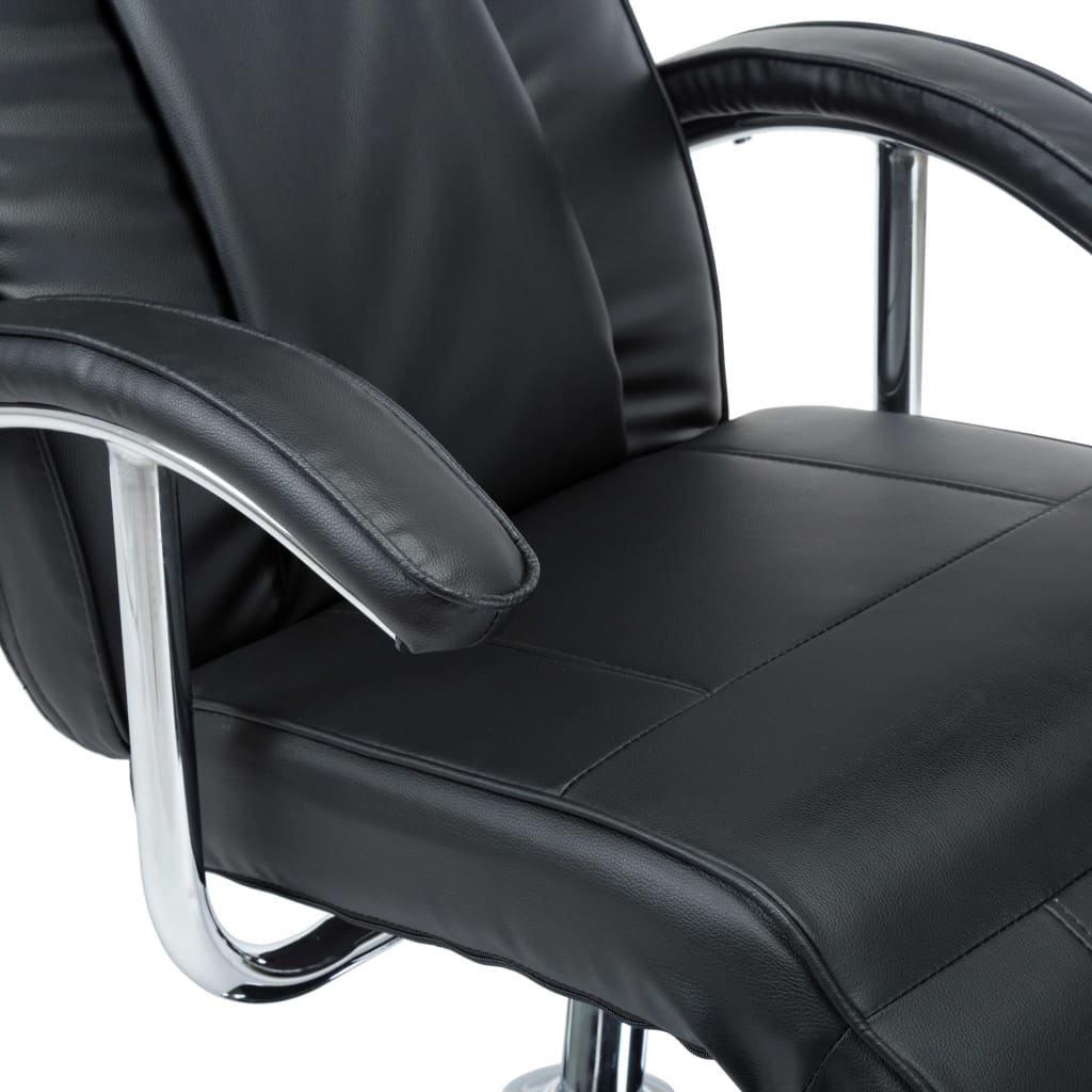 TV Armchair Black Faux Leather