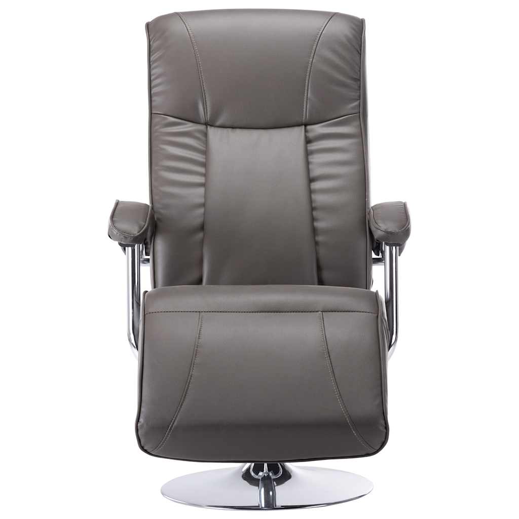 TV Armchair Grey Faux Leather