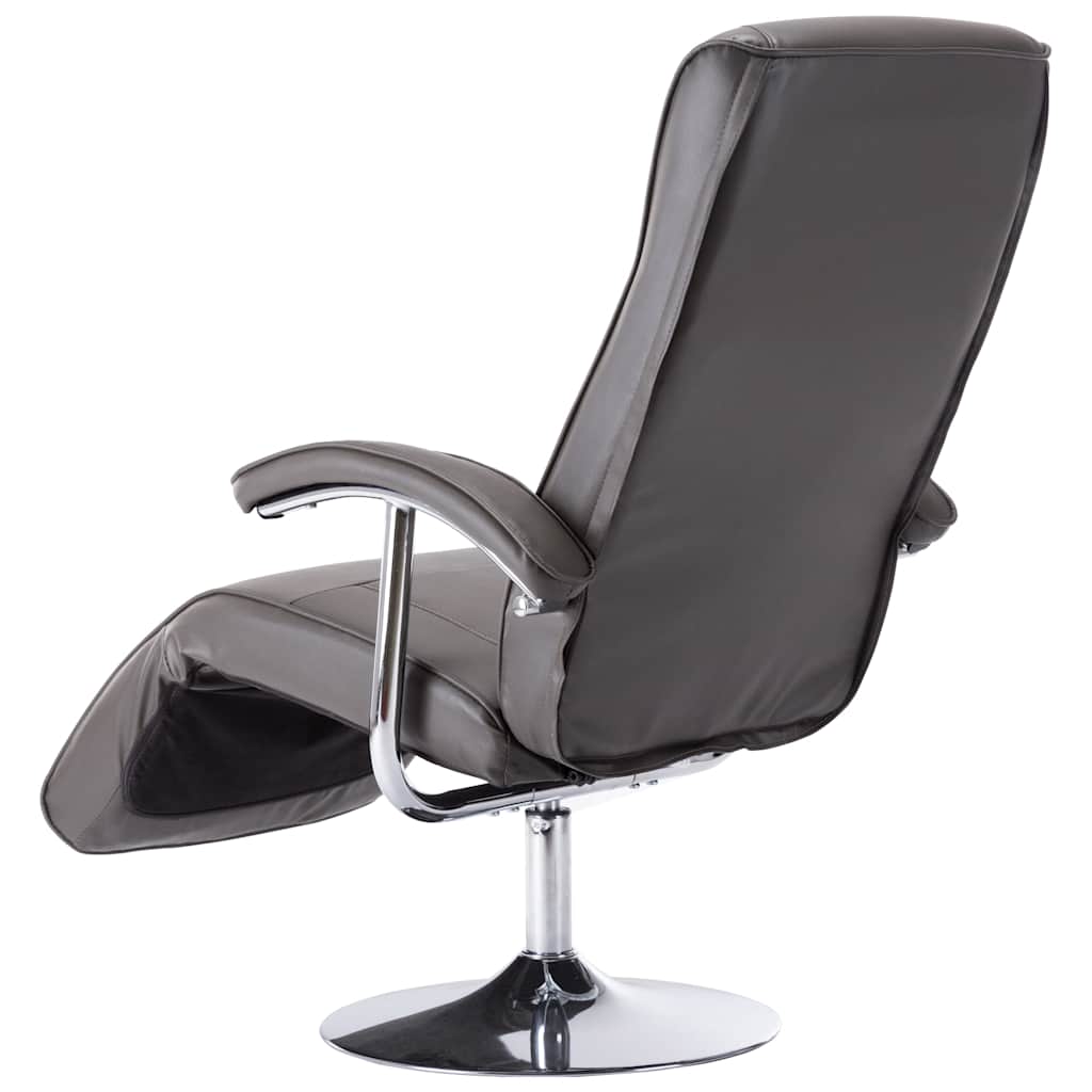 TV Armchair Grey Faux Leather