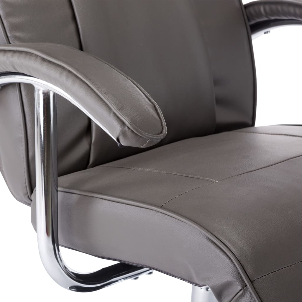 TV Armchair Grey Faux Leather