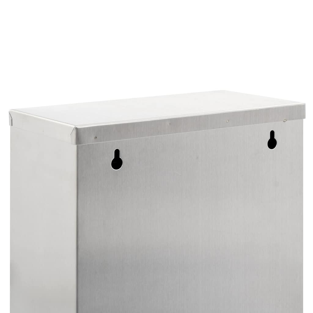Recycle Dustbin Silver Stainless Steel 24 L
