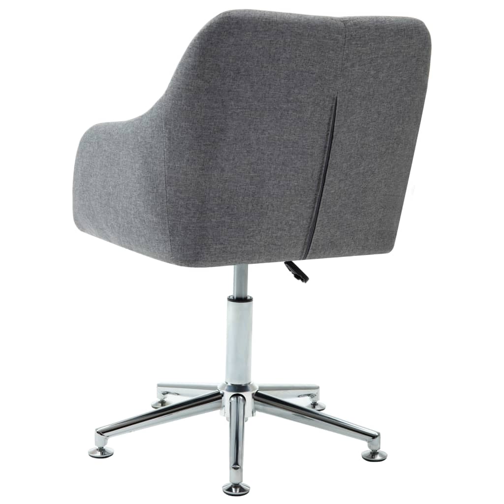 Swivel Dining Chair Light Grey Fabric