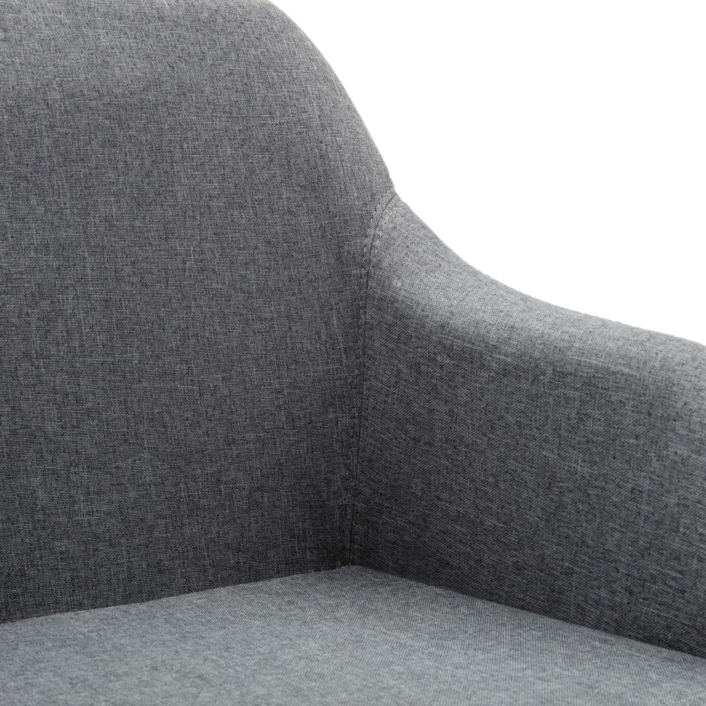 Swivel Dining Chair Light Grey Fabric