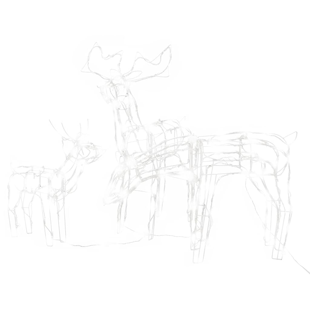 3 Piece Christmas Light Display Reindeers 229 LEDs