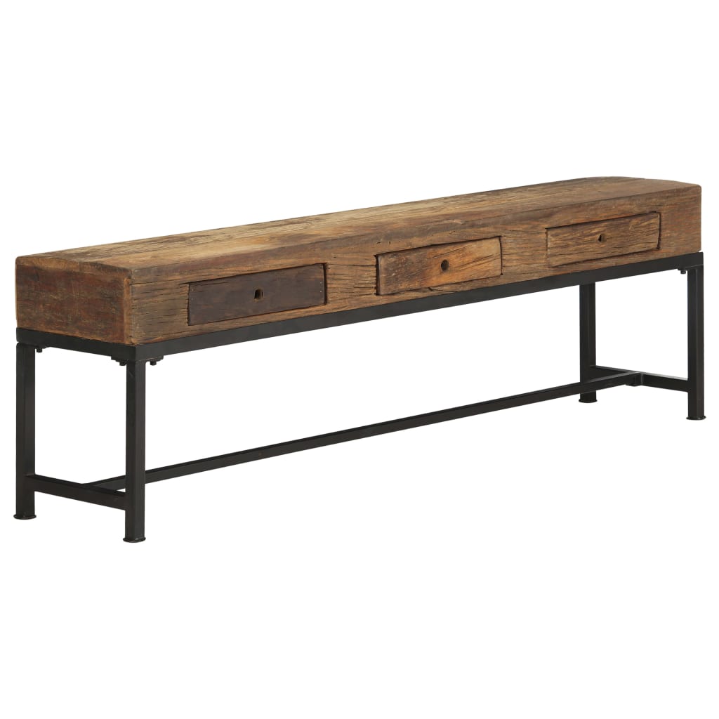 TV Cabinet 150x30x46 cm Solid Reclaimed Wood