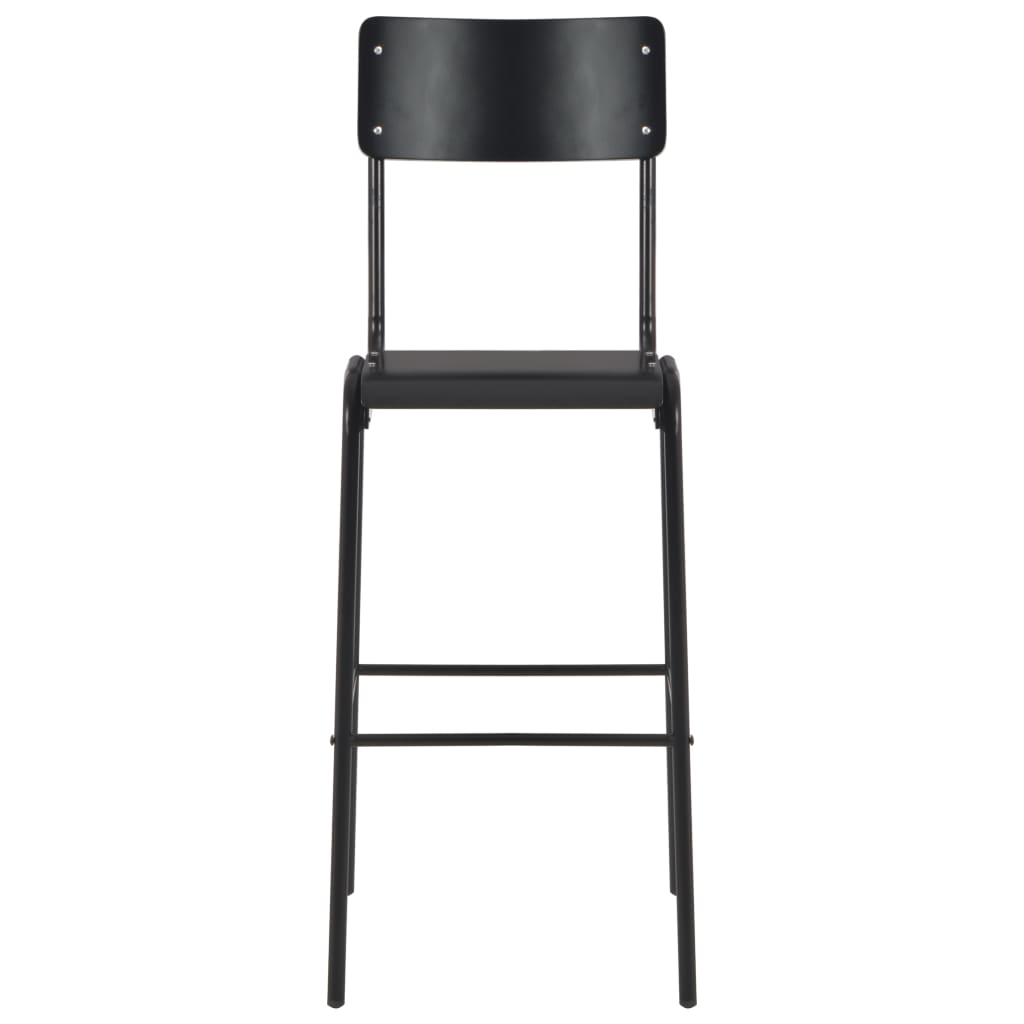 3 Piece Bar Set Steel Black