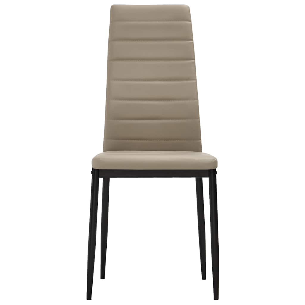 Dining Chairs 4 pcs Cappuccino Faux Leather